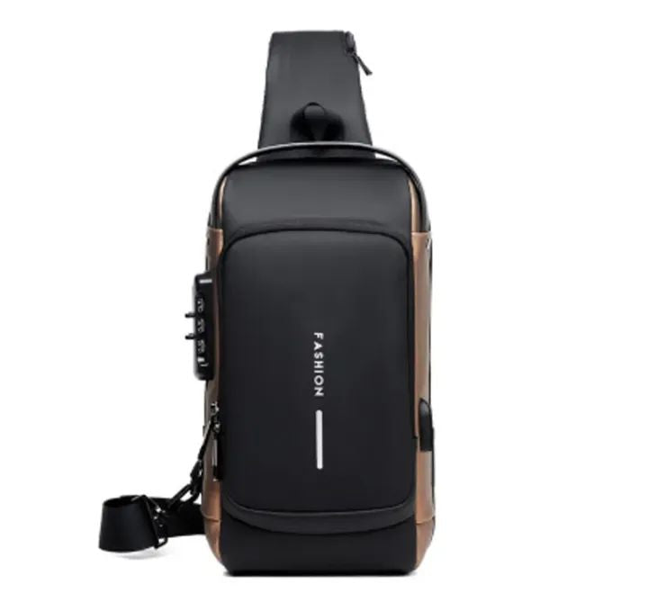 Chest Bag Multifunction Crossbody Sport Running Travel Sling Pack Anti theft USB Charge Shoulder Messenger Pack Luxury Brand